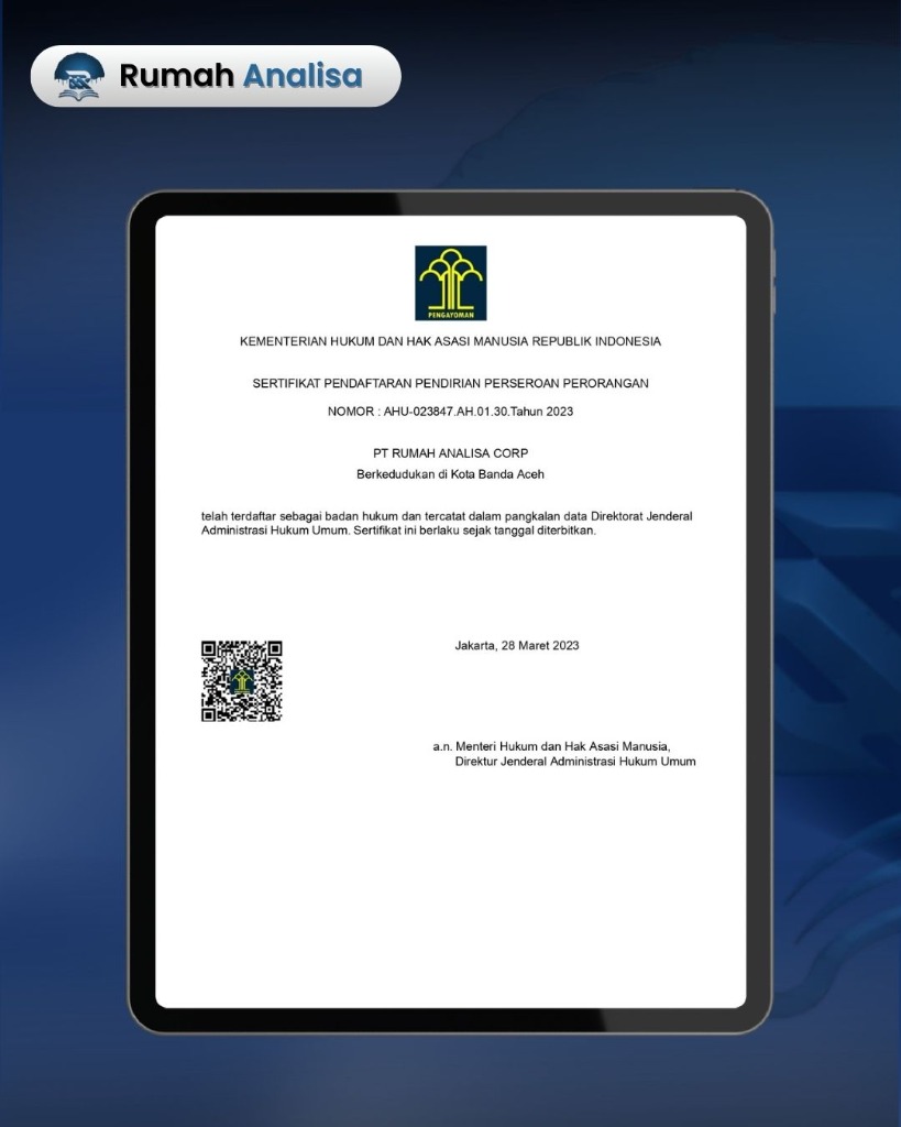 Sertifikat Pendaftaran Pendirian